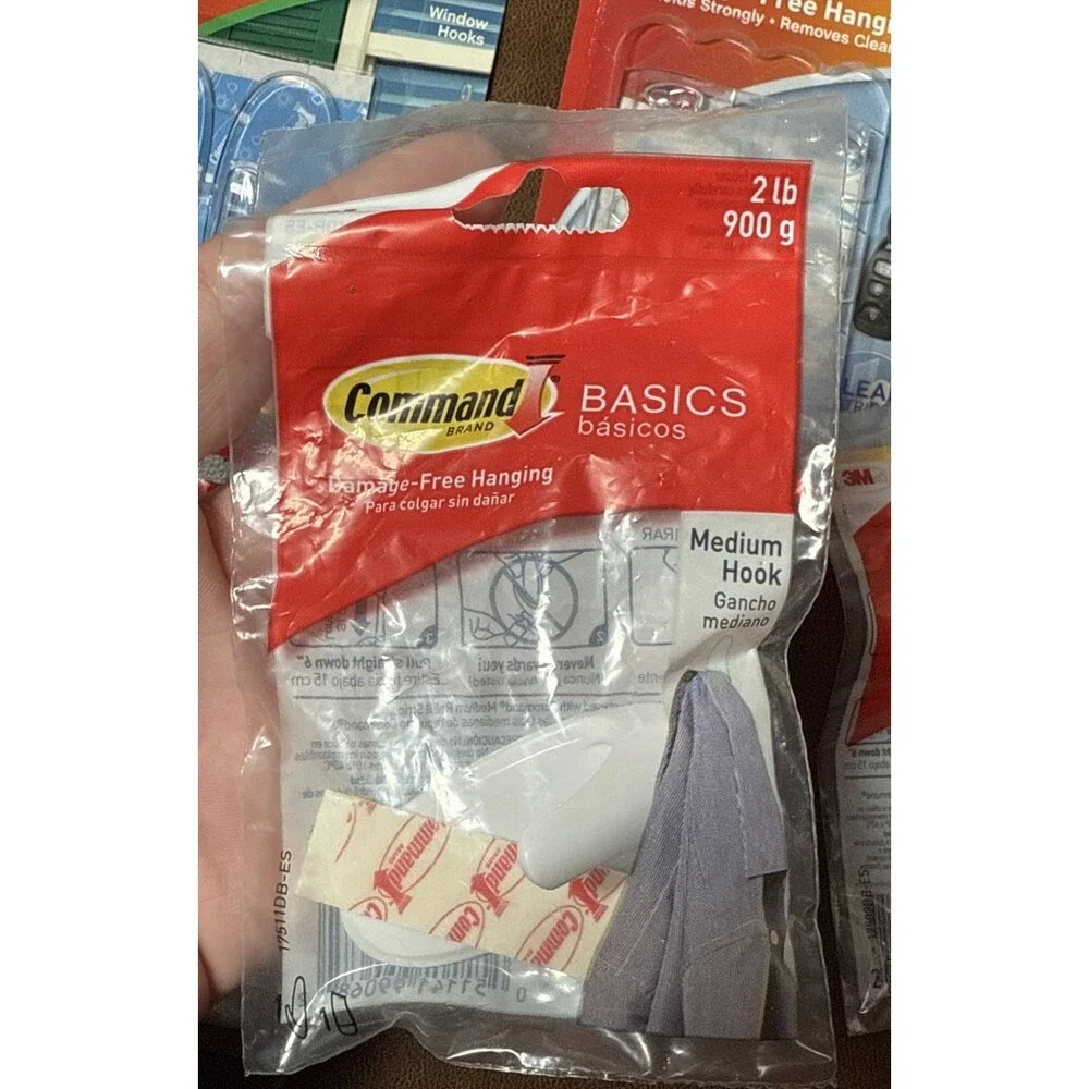 3M Command Hanging Hooks & Strips Assorted Variety 9 Packs Total
